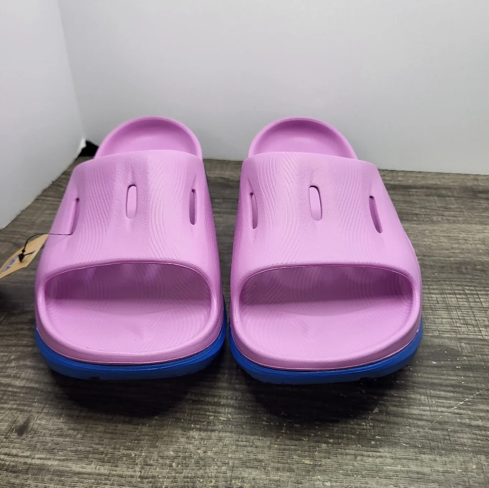 Hoka Ora Recovery Slide 3 New Men’s Size 12 US Cyclamen/ Coastal Sky